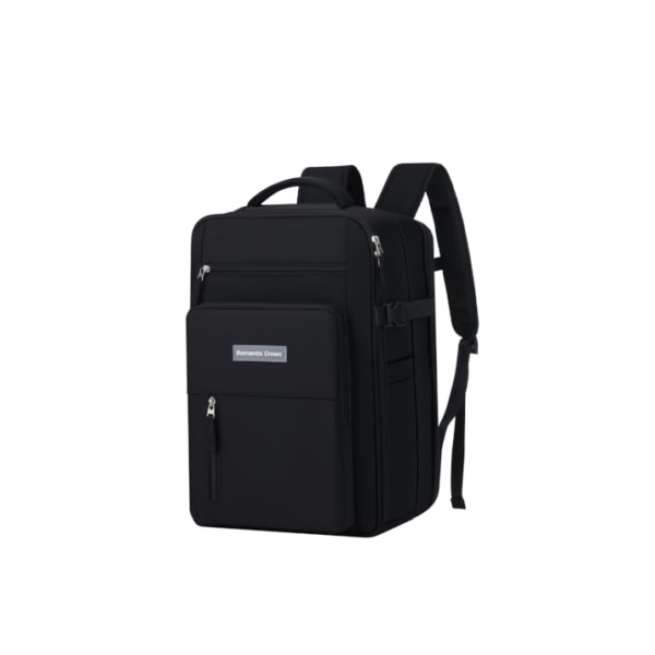Mochila de Viagem Expansivel Avião Grande Feminina,Mochila Executiva Masculina Impermeável Reforçada para Notebook,Casual Esportes Hiking Escola Presente (Preto)