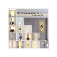 Arandela Interna, Luminária De Parede, Vários Modelos, Led, 3 Cores em 1
