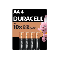 Duracell Pilha Alcalina Aa Pequena Duracell Com 4 Unidades