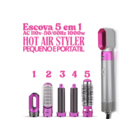 Escova 5 em 1 Secador, Pente, Modelador, Aumenta volume Profissional 110V Su