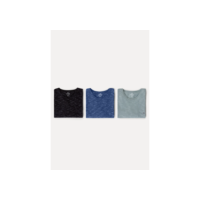 Kit 3 Camisetas Básicas Masculinas Em Malha Jet Com Bordado
