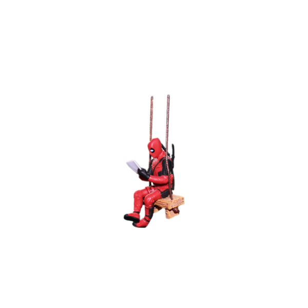 Marvel deadpool espelho retrovisor do carro pingente de leitura deadpool carro pingente mini modelo brinquedo figura ação novo presente natal quente