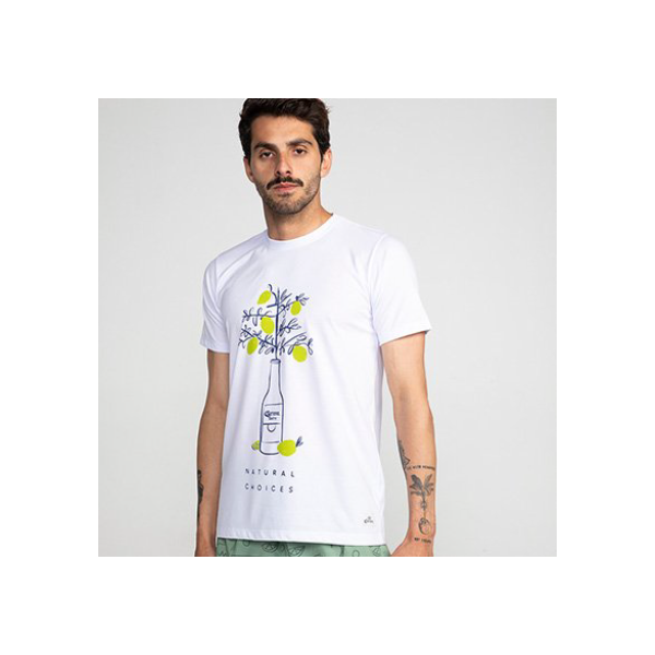 Camiseta Corona Reciclada Natural Choices Masculina - Branco