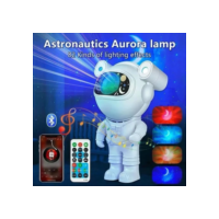 Luminaria Projetor De Luz Astronauta Lua Bluetooth Alto Falante Galaxy Ligth Estrelas Cor Da Estrutura Branco 110v/220v