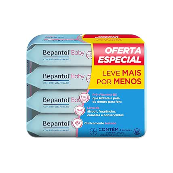 Bepantol Baby Lenços Umedecidos Hipoalergênicos - Kit com 192 unidades