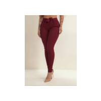 Calça Feminina Social Com Lycra Clochard Laço Amarra Slim