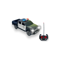 Carrinho Controle Remoto Policia Blazer Rota Luz Caminhonete Cor Preto