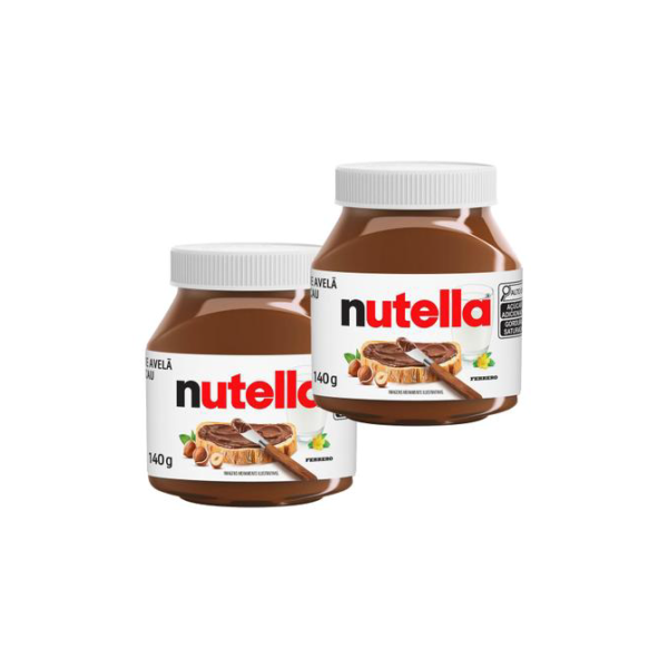 Kit Creme de Avelã com Cacau Nutella Ferrero - 140g 2 Unidades