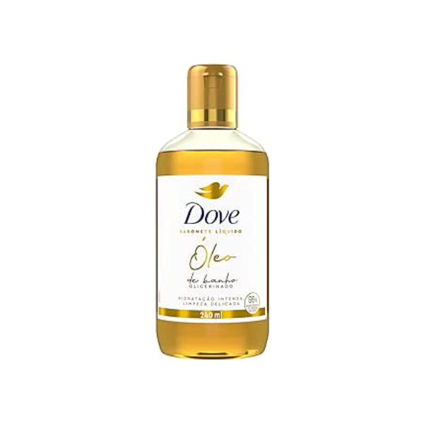Dove Óleo de Banho Hidratação Intensa e Limpeza Delicada, Glicerinado com 96% Ingredientes de Origem Natural 240 ml