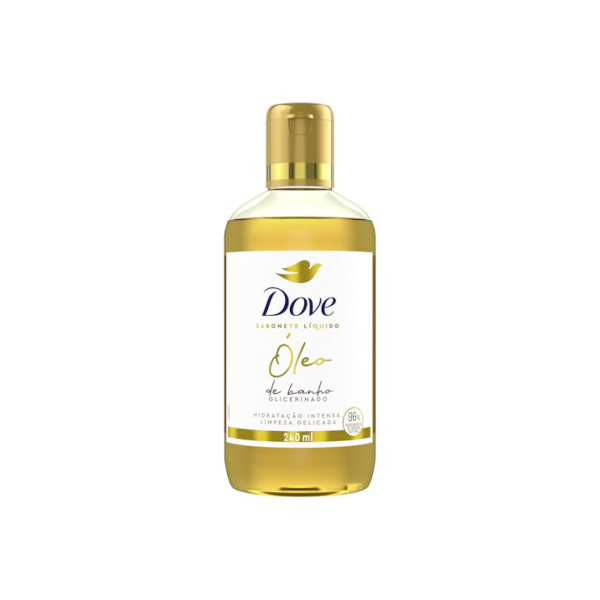 Dove Óleo de Banho Hidratação Intensa e Limpeza Delicada, Glicerinado com 96% Ingredientes de Origem Natural 240 ml