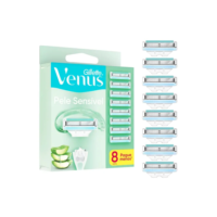 Carga para Aparelho de Depilar Gillette Venus Pele Sensível com Aloe Vera, 8 Unidades