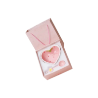 Taça Strawberry Love Heart Rosa Cute Lovely