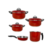 jogo de panelas frigideira caneco caçarola aluminio resistente 5 peças promoção kit completo panela