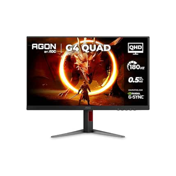 Monitor Gamer AOC AGON QUAD 27" QHD 180Hz 0.5ms IPS HDR10 Base Ajustável Q27G4F