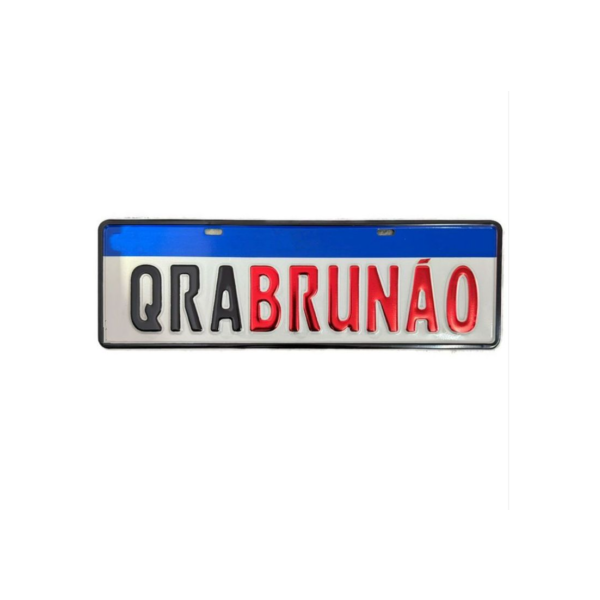 Placa Comemorativa Seu Nome Personalizada Decorativa Aluminio Com Relevo