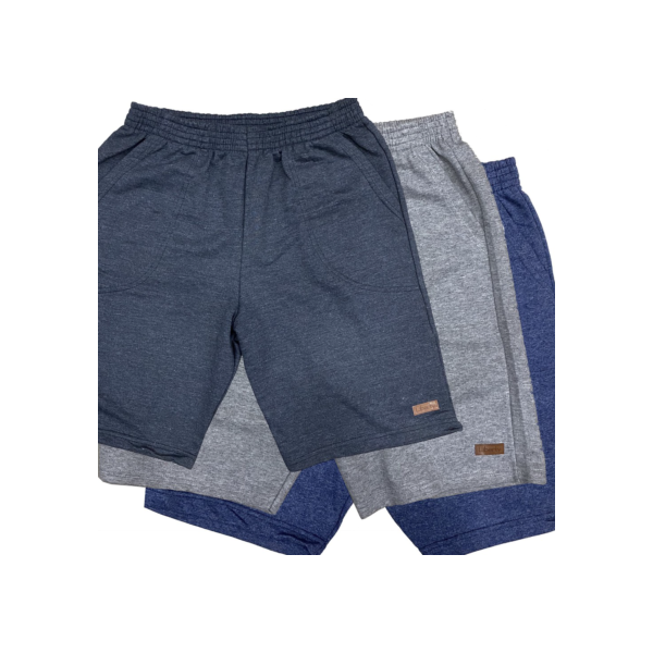 Kit 3 Bermuda Moletom Esporte Com Bolso E Elastico Muito Confortavel