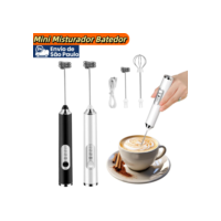 Batedor Misturador Mixer Elétrico para Bebidas Leite Café Clara de Ovos 2 em 1 Utensílios de Cozinha