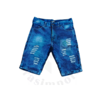 bermuda jeans masculina  rasgada