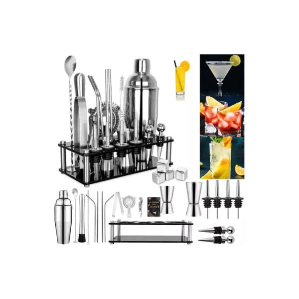 Kit Caipirinha Profissional 23 Peças Inox Coqueteleira 750ml