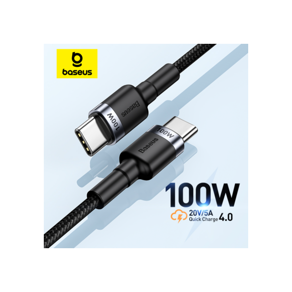 Baseus-Cabo USB Tipo C para iPhone, 15, 100W, 5A PD Carregamento Rápido, Cabo Carregador para Macbook, Xiaomi, Samsung, Cabo Tipo C
