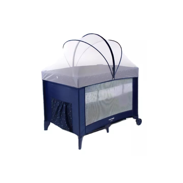 Berço Cercado Portátil Para Bebê Sleep Até 18kgs Azul Voyage