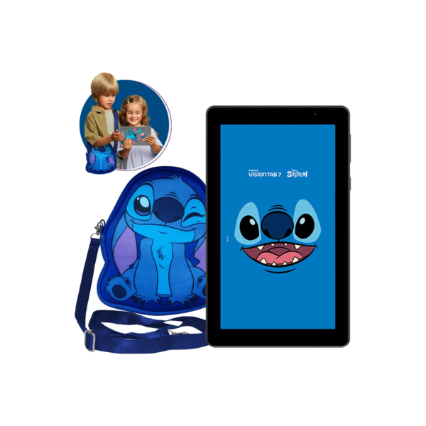 Tablet Vision TAB 7 Stitch + Capa e Bolsa - Octa-Core 3GB RAM 64GB Android 14 Go Wi-Fi IPS Positivo