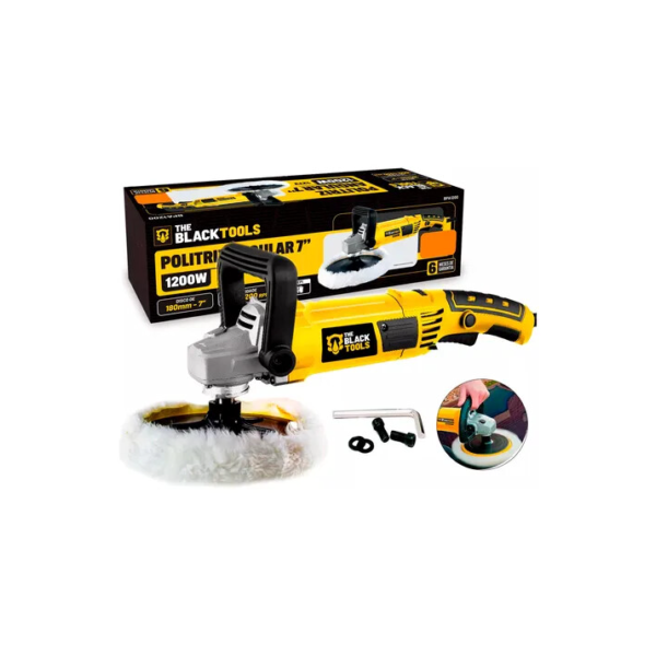 Politriz Angular Automotiva 7 Polegadas 1200w 1000-4200rpm Bpa1200 The Black Tools