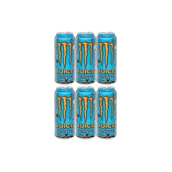 Energetico Monster Energy Fardo Com 6 Latas De 473ml Sabores Monster Energy Drink Juicy Mango Loco