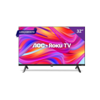 AOC, Smart TV, Roku, 32'' HD, 32S5045/78G, com HDMI, USB, Wi-Fi, Conversor Digital
