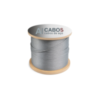 Cabo de Aço Revestido PVC Cristal 3/32" 3,2mm – 50 Metros Para Varal, Flexível e Resistente