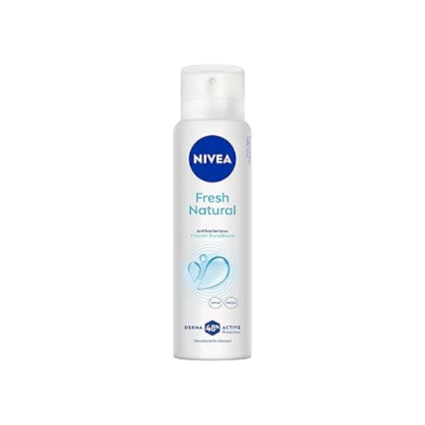 NIVEA Desodorante Antitranspirante Aerossol Fresh Natural 150ml - Proteção prolongada de 48h, sensação de refrescância, cuidado suave, sem alumínio, corantes e conservantes