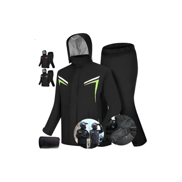 Capa De Chuva Moto Com Capuz Impermeável Motoqueiro