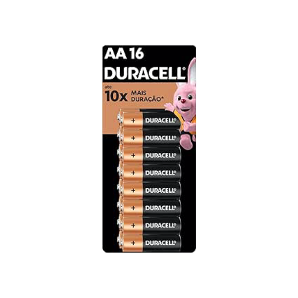 Duracell Pilha Alcalina Aa Pequena Duracell Com 16 Unidades