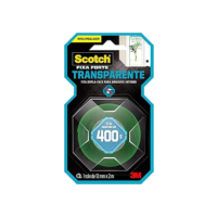Scotch, 3M, Fixa Forte, Fita Dupla Face, Transparente, 12mm x 2m