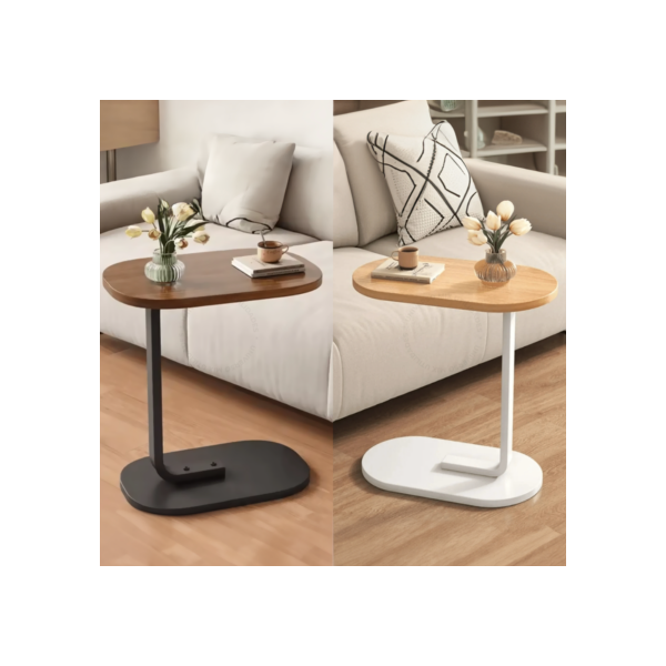 Mesa De Apoio Lateral Para Sofá Cama Notebook Portatil - Base de Ferro e MDF