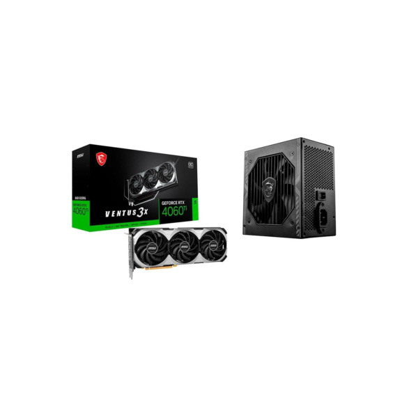 Kit MSI Placa de Vídeo RTX 4060 Ti VENTUS 3X 8G OC + Fonte MSI MAG A650BN, 650W, 80 Plus Bronze