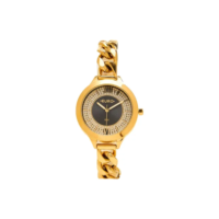 Relógio Euro Feminino Chains Dourado - Eu2035yua/4p Fundo Preto
