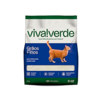 Viva Verde Areia Higiênica Biodegradável para Gatos Grãos Finos 4kg