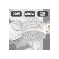 Ducha Chuveiro Enerbanho 4 Temperaturas 220V 6800W Branco e Preto 