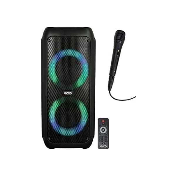 Moob Caixa de Som 400W Urban Com Dois Alto Falantes de 6,5" PMPO Iluminação em LED Bluetooth TWS
