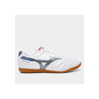 Chuteira Futsal Mizuno Morelia Club Unissex - Branco+Chumbo