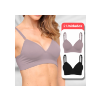 Kit 2 Sutiãs Com Bojo Trifil Daily Soutien Reforçado Sutiã Com Bojo S/ Aro Microfibra Sem Costura Alta Sustentação