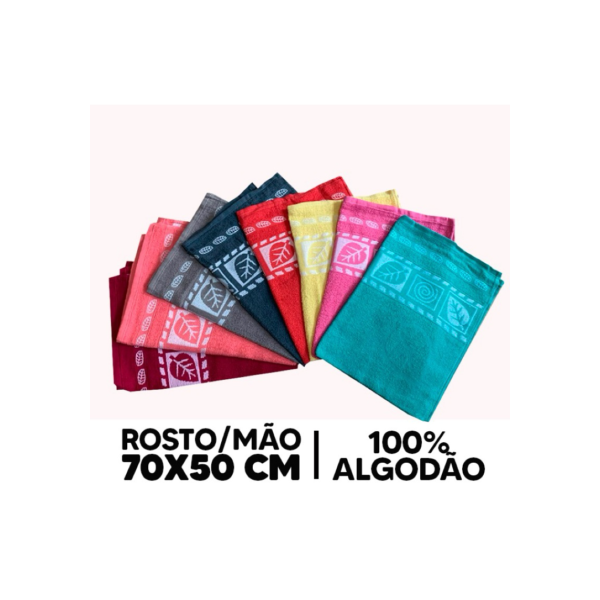 Kit 5 Toalha de Rosto Jaqcard Florata 50 X 75 cm 100% algodão