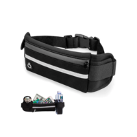 Pochete Esportiva cintura Preta porta celular garrafa utensílios para Corrida Preta