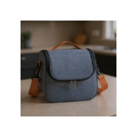 Bolsa Isotérmica Térmica Lancheira Marmita Sacola Para Academia Trabalho Escola Viagem E Passeio 6,5 Litros Alça Removível Cinza