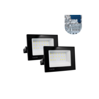 Kit 2 Refletor Led 100w Holofote Bivolt Prova D'água Frio