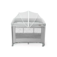 Berço Portátil Infantil Cercado 0-15kg Lazy Maxibaby - Cinza