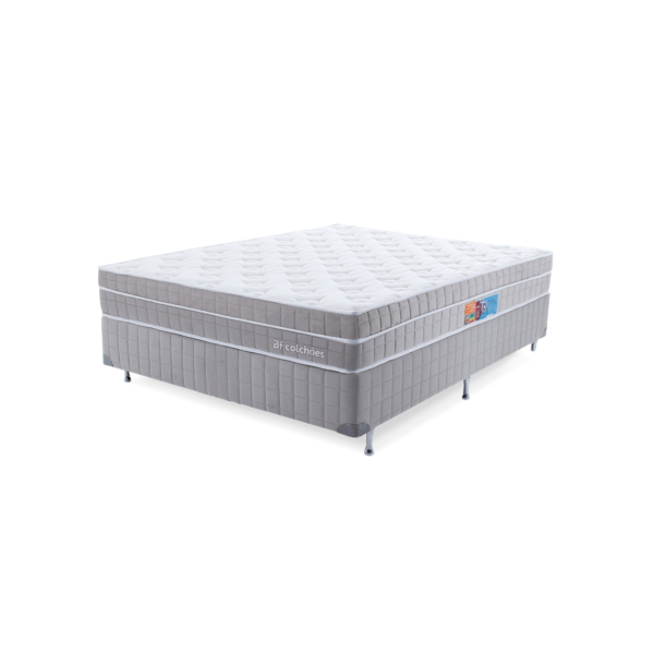 Cama Box Casal Colchão Molas Ensacadas Viscoelástica Nasa Ortopédico D33 com Pillow BF Colchões