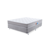 Cama Box Casal Colchão Molas Ensacadas Viscoelástica Nasa Ortopédico D33 com Pillow BF Colchões