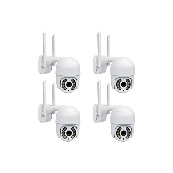 Kit 4 Câmeras De Segurança À Prova D'água Zoom 4x Icsee A8